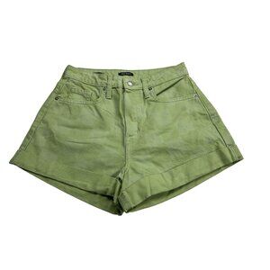 Wild Fable Womens Green Highest Rise Mom Shorts Size 2/26 100% Cotton Fair Trade